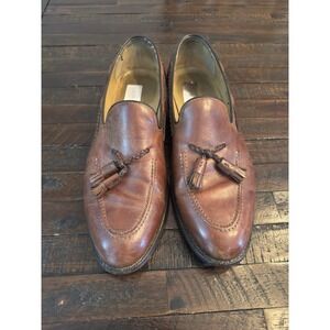 Peter Huber Leather Brown Men's Tassel Loafer Shoes Size 13D Made In Mexico